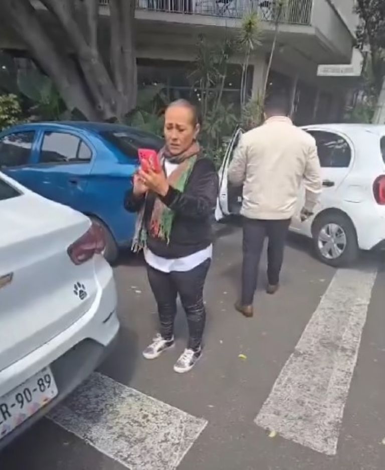 La señora grabó a los policías 