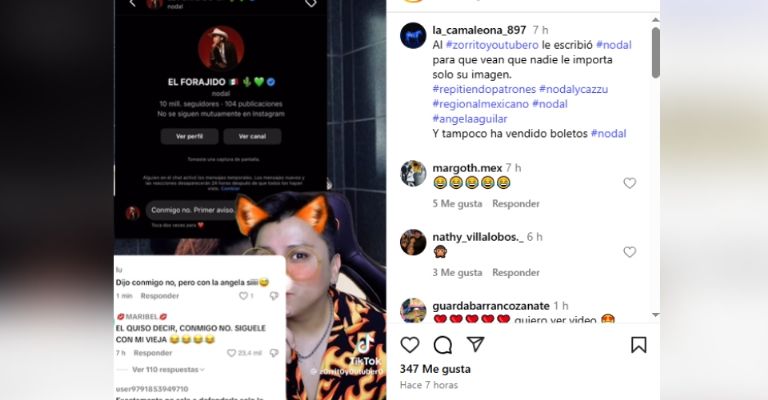 YouTuber acusa a Christian Nodal de amenazarlo y expone pruebas