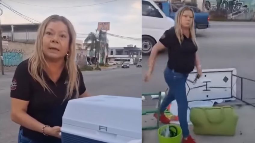 VIDEO: Nace 'Lady Tamales': Automovilista agrede a vendedora de tamales y tira su mercancía