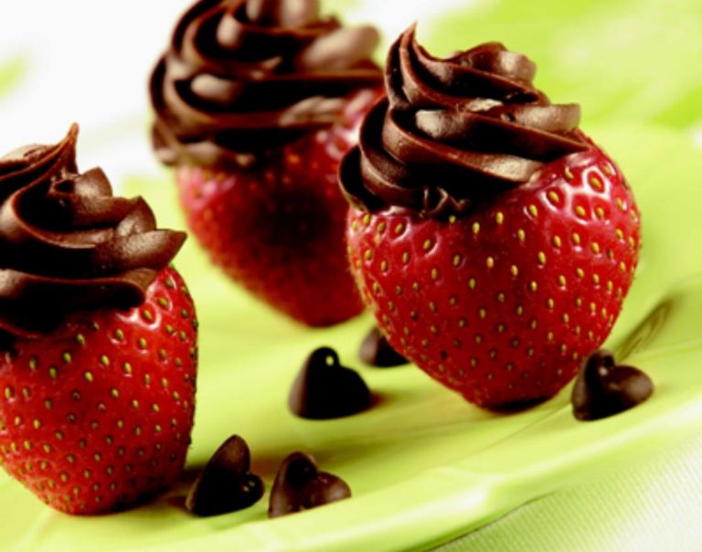 Fresas rellenas de chocolate