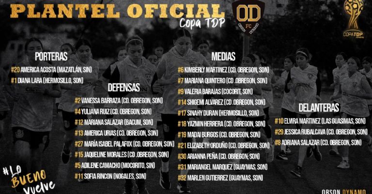 Con la llegada del Obson Dynamo; por primera vez en su historia, Sonora contará con un equipo de futbol femenil en la Tercera División