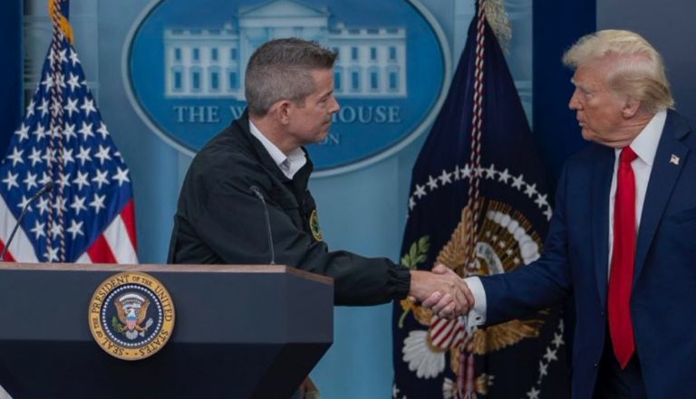 Sean P. Duffy con el presidente de Estados Unidos 