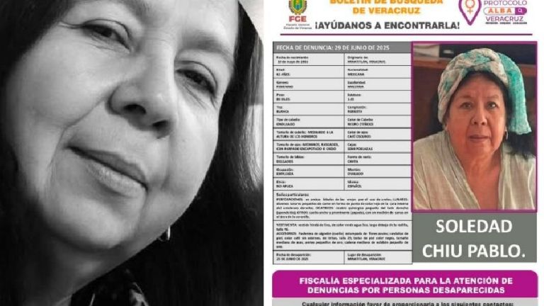 Violencia en Veracruz Hallan muerta a Soledad Chiu Pablo, desaparecida desde junio