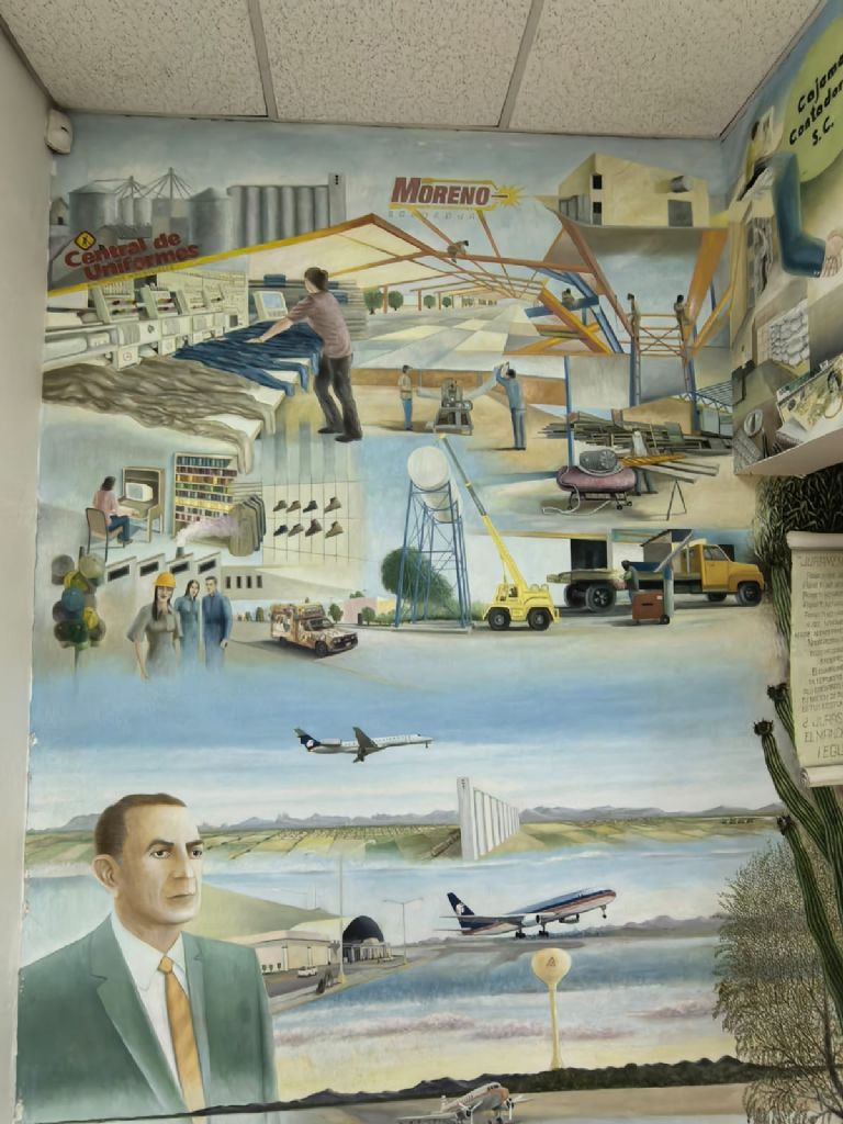 Parte del gran mural de la industria de Cajeme