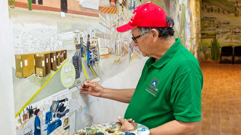 FOTOS: Francisco Javier Zubiate lleva DOS DÉCADAS pintando la historia industrial de Cajeme