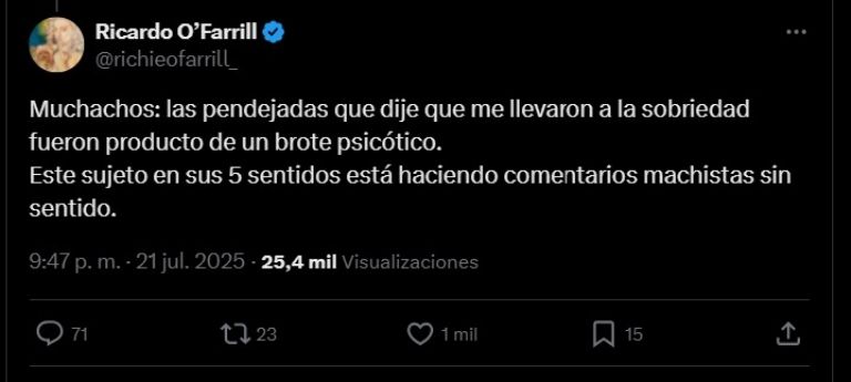 Comentario del comediante 