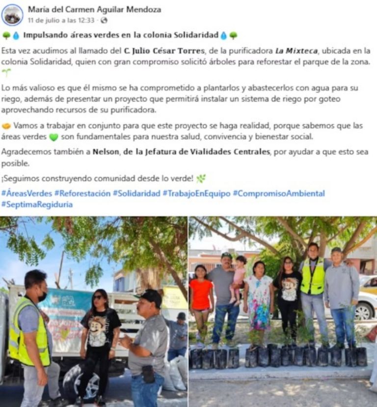 La regidora en un evento 