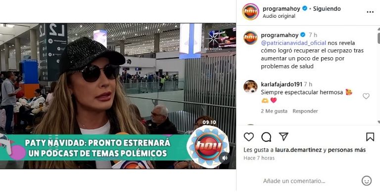 Paty Navidad reapareció en Hoy