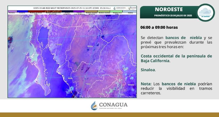 Así será el clima en Sonora este viernes. Foto: Conagua