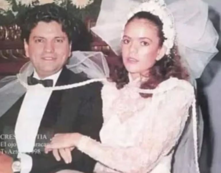 Aline Hernández cuando se casó con Sergio Andrade 