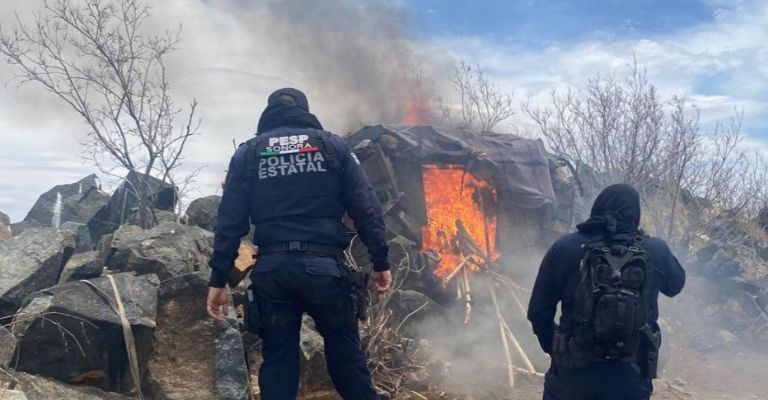 Hallan y eliminan estructuras ilegales en zona fronteriza de Nogales