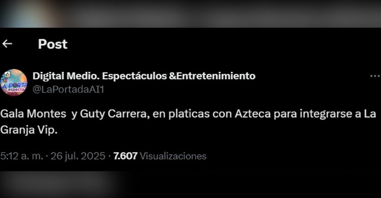 Gala Montes dejaría Televisa para integrarse a TV Azteca y aparecer en La Granja VIP