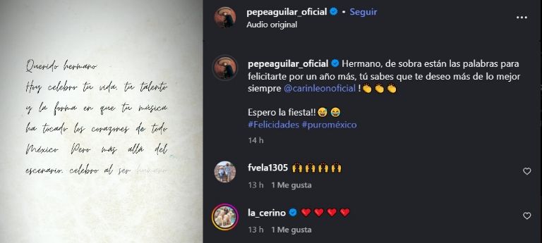 Felicitación de Pepe Aguilar 