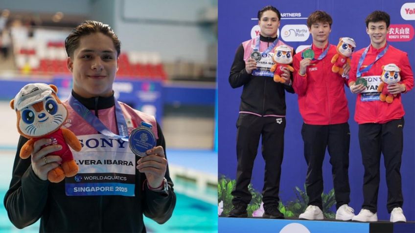 El clavadista mexicano Osmar Olvera, ganó la medalla de plata en el Mundial de Natación