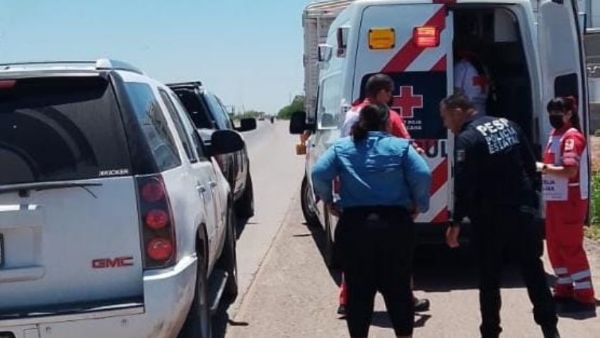 Sonora: Mujer entra en labor de parto en plena vía pública; agentes de la PESP la auxilian