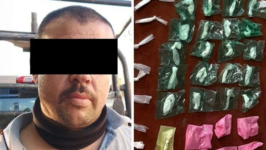 Sorprenden a motociclista en posesión de 137 envoltorios de droga al norte de Hermosillo