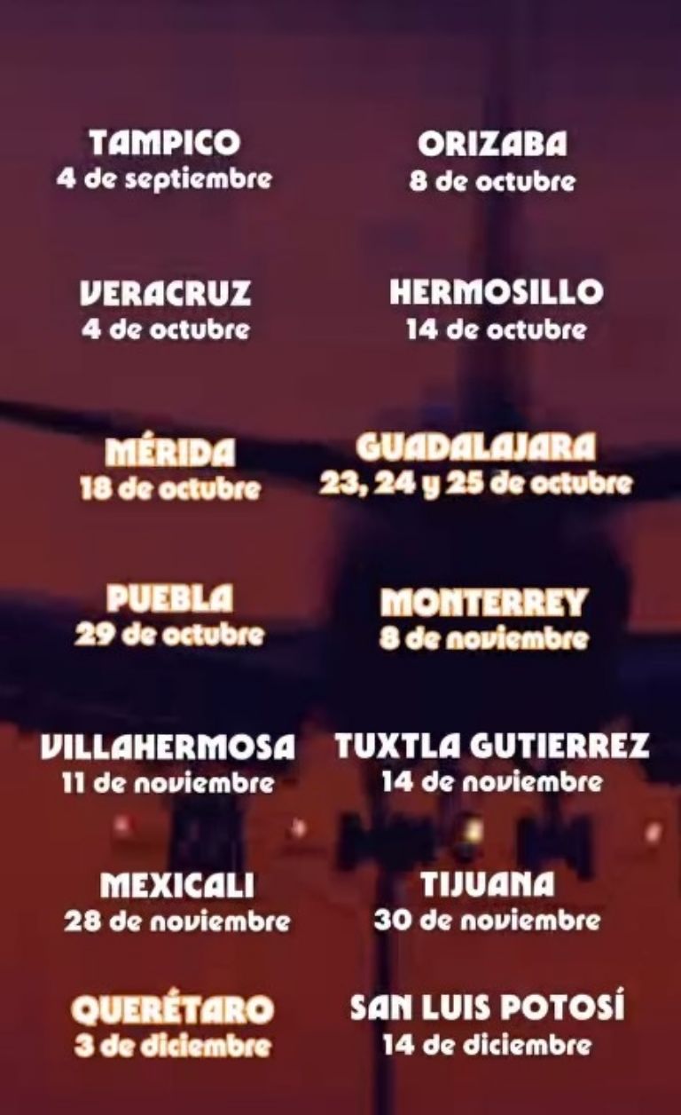 Fechas de presentaciones 