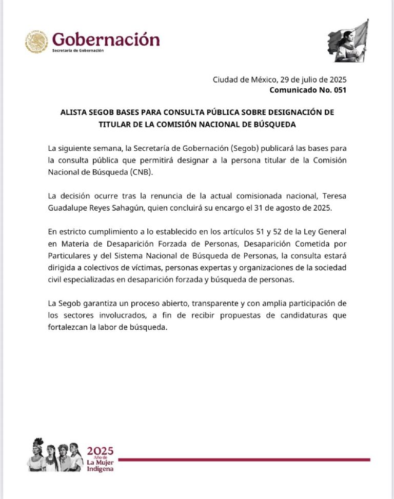 Buscarán al nuevo titular 