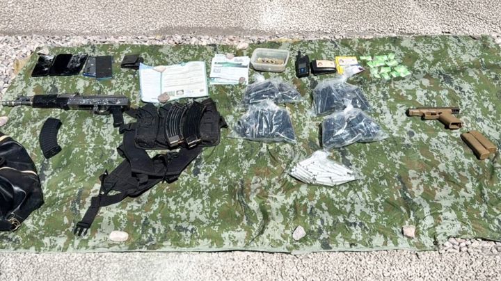 Catean casa del crimen organizado en Sonora; aseguran armamento, droga y equipo táctico
