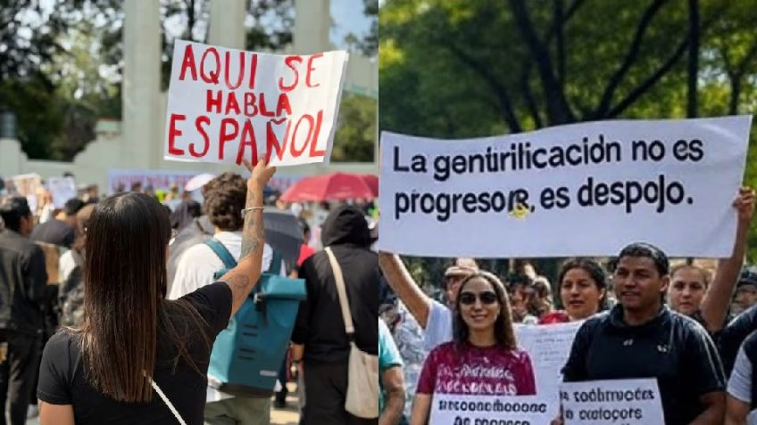 Decenas de personas protestaron en el parque México contra la gentrificación en la CDMX