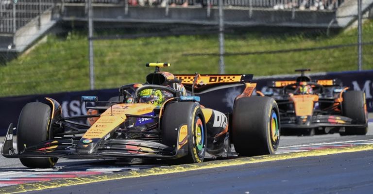 Norris mantuvo a raya a Piastri en la carrera