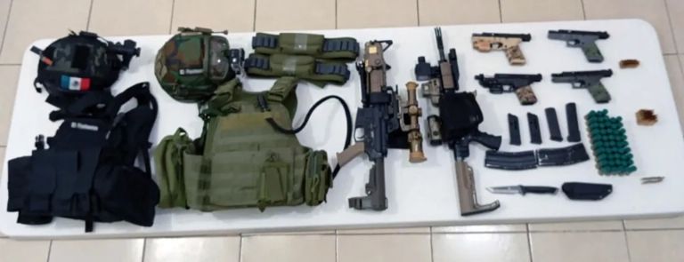 Arsenal decomisado durante operativo