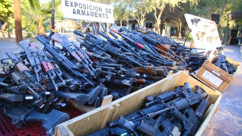 Destruyen más de 500 armas y 69 mil cartuchos del crimen organizado en Hermosillo