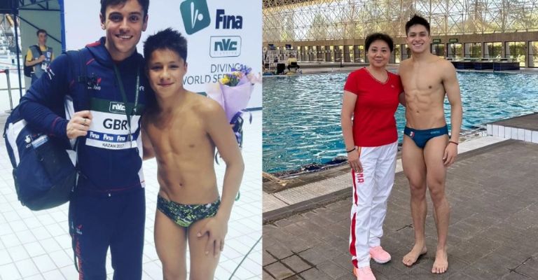 Desde los 7 años comenzó a entrenar clavados