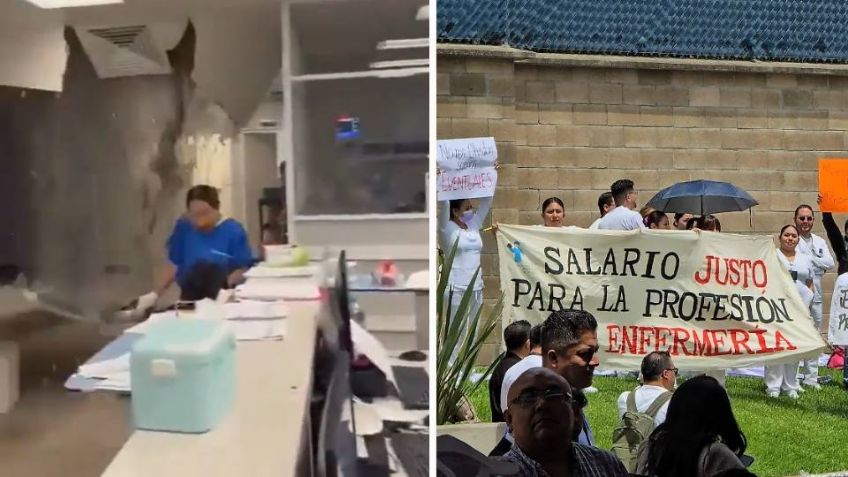 Cae techo en hospital de Ixtapaluca; personal se había quejado de las condiciones laborales