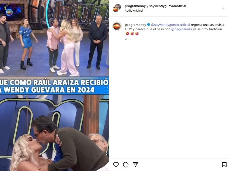 El Negro Araiza y Wendy Guevara se dieron un nuevo beso