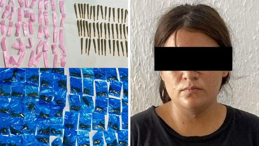 Detienen a mujer narcomenudista en Empalme; iba cargada con 177 envoltorios de droga