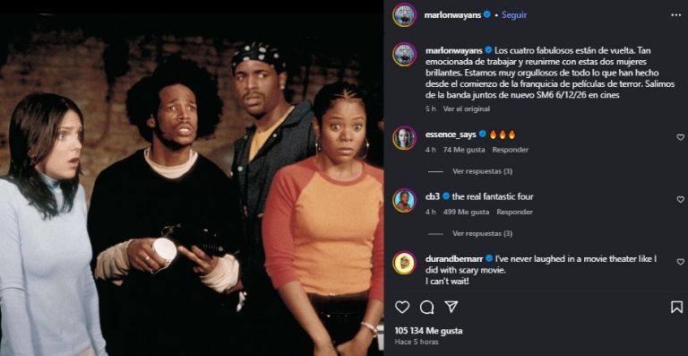Marlon Wayans confirmó la noticia 