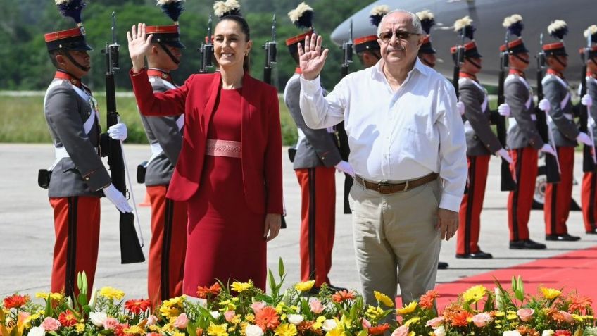 Sheinbaum llega a Guatemala para primera reunión bilateral con Bernardo Arévalo