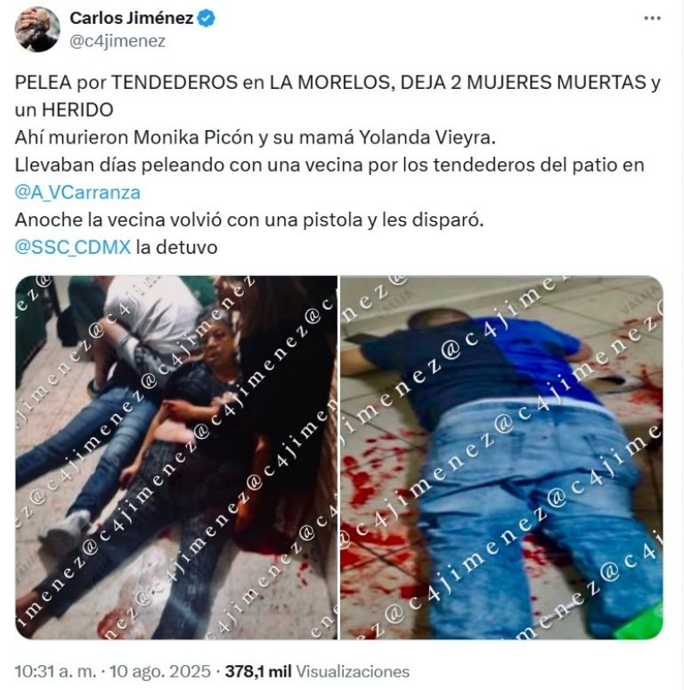 Madre e hija fueron asesinadas por la disputa de unos tendederos de ropa