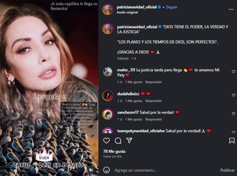 Patricia Navidad celebró su triunfo 