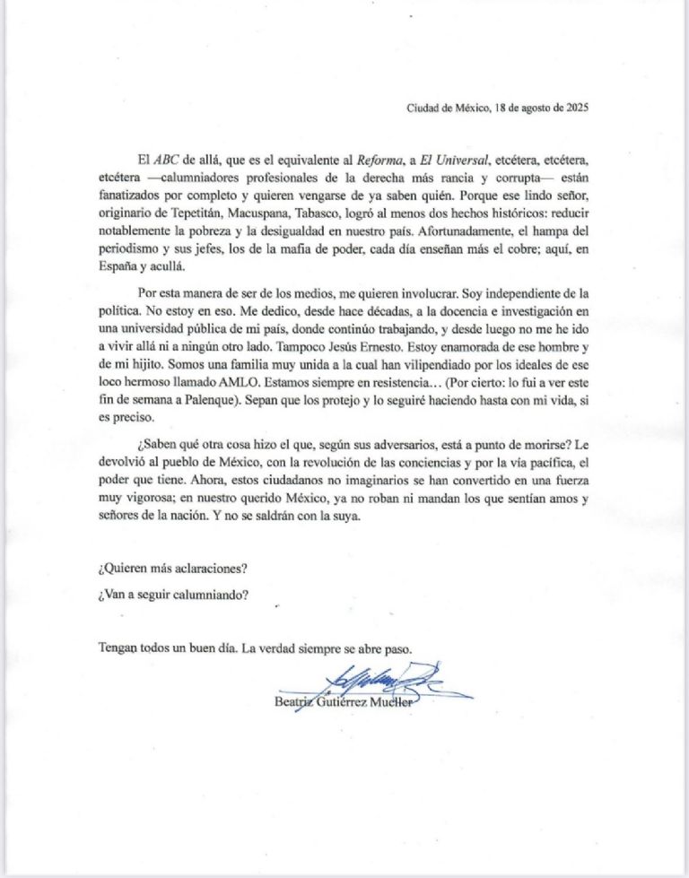 La esposa del expresidente AMLO negó que se mudará a España. Foto: Twitter