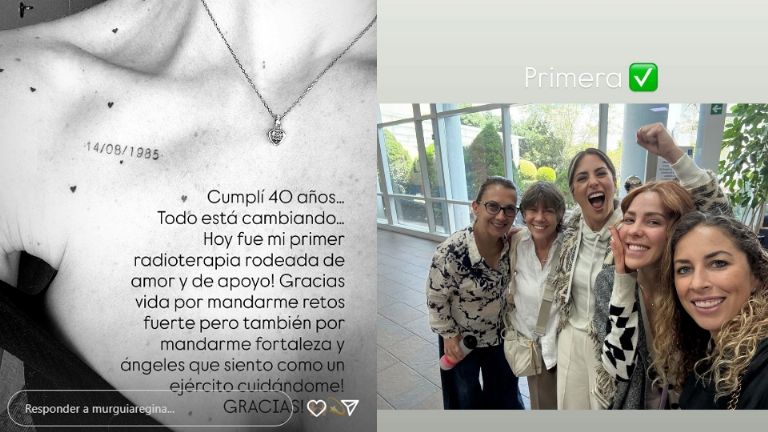 Regina Murguía asistió a su primera sesión de radioterapia