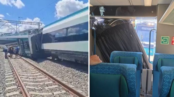 (VIDEO) Se descarrila un vagón del Tren Maya en Izamal, Yucatán; esto fue lo que pasó