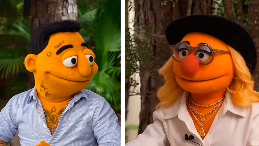 "Villano hasta en su propia historia": Así parodiaron a Christian Nodal y Adela Micha