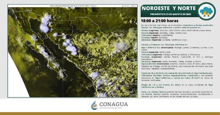 Clima para Sonora hoy