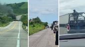 Foto ilustrativa de la nota titulada (VIDEOS) Reportan enfrentamientos armados y bloqueos carreteros al sur de Sinaloa