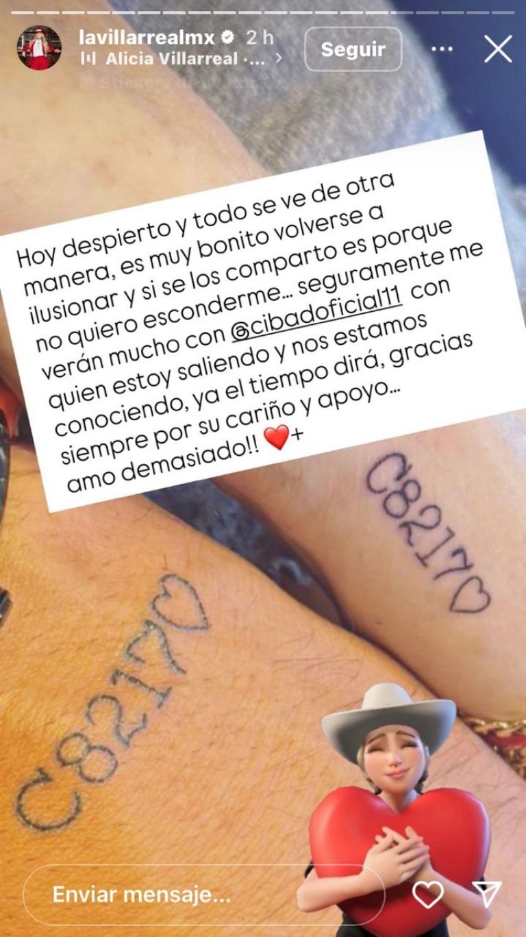 Alicia confirmó la noticia 