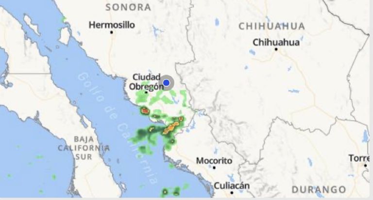 Así será el clima en Obregón este jueves 28 de agosto. Foto: Conagua
