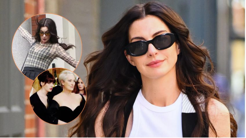 ¡Una vez más! Anne Hathaway se cae de las escaleras; así reaccionó la producción