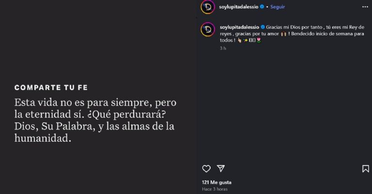 La emotiva publicación de Lupita D’Alessio