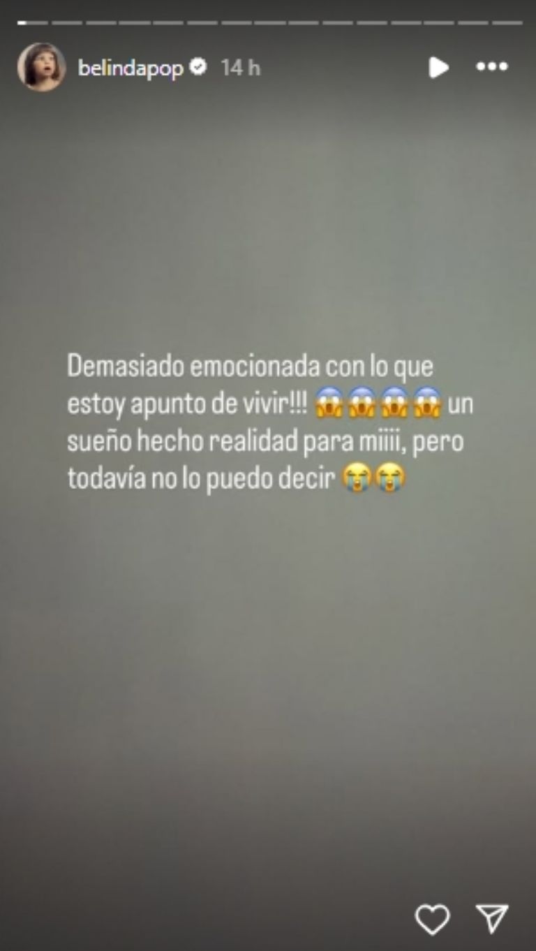 La historia que subió previo al concierto 