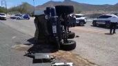 Foto ilustrativa de la nota titulada Volcadura al norte de Hermosillo: Jeep termina sobre su costado tras protagonizar choque