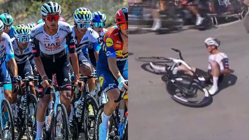 ¡A nada de la meta!: Isaac del Toro sufrió una aparatosa caída en la Vuelta a Burgos 2025