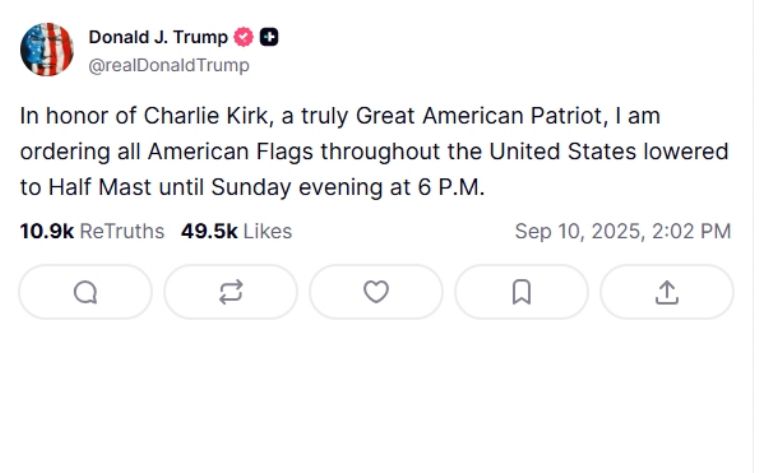 Publicación de Donald Trump 