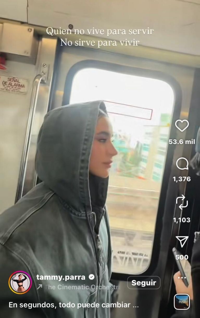 Publicación de la influencer 